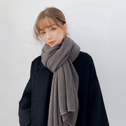 pure color knitted scarf, view 5 - MRSLM