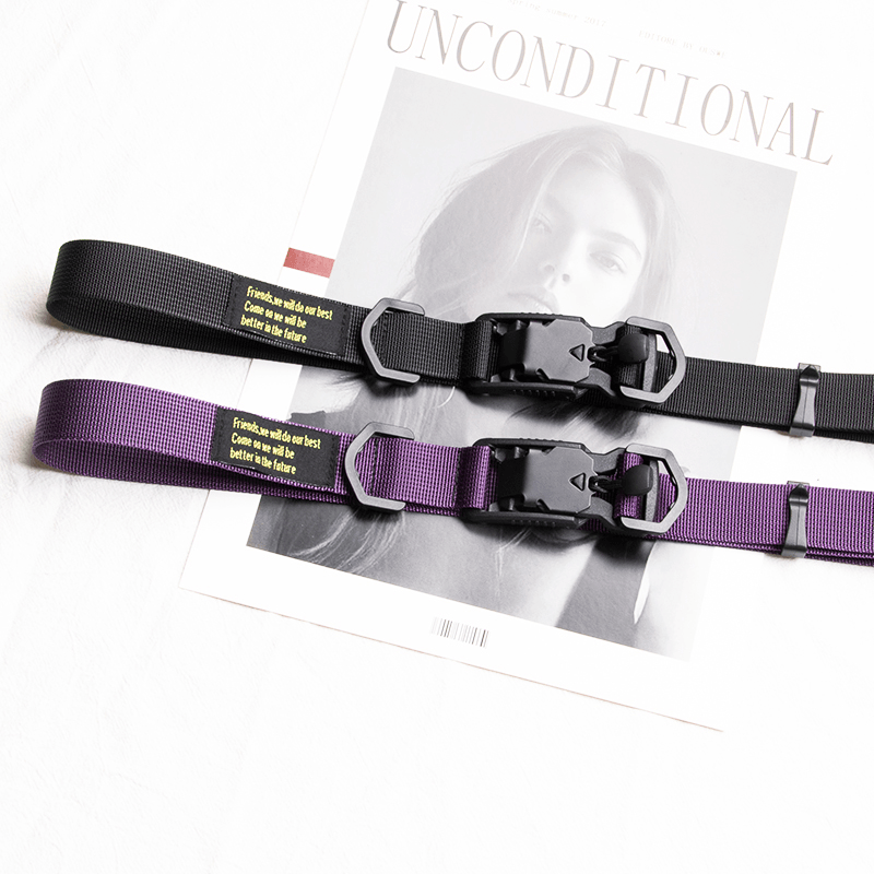 magnetic buckle canvas belt - MRSLM