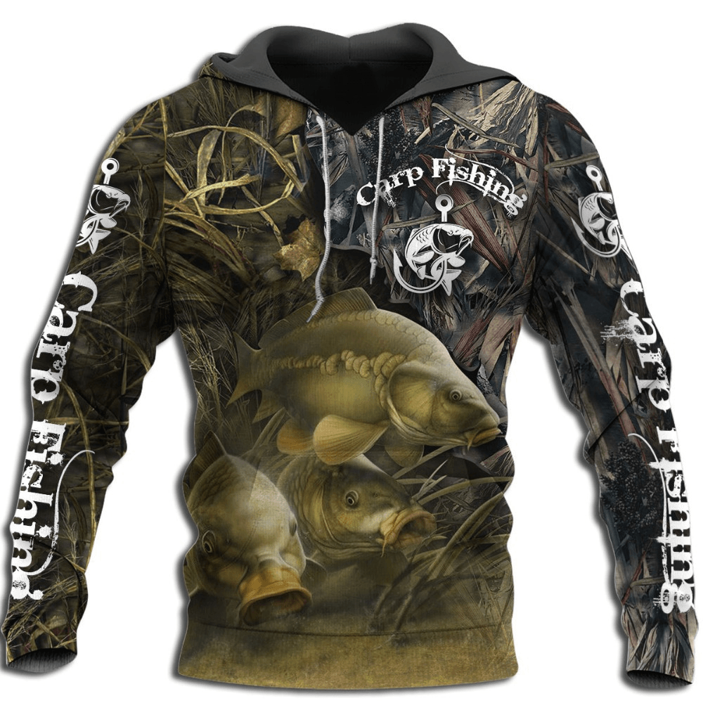 Men's Big Size Sea Fishing Series Hooded Pullover Casual Baseball Suit
