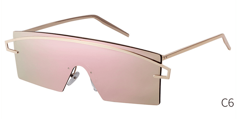 Large frame ocean lens sunglasses, view 4 - MRSLM