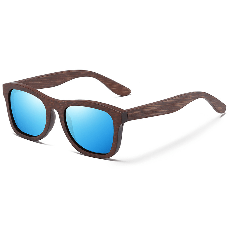 Bamboo wood retro polarized sunglasses, view 4 - MRSLM