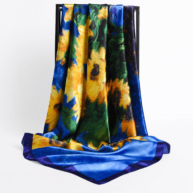 retro silk satin square scarf, view 13 - MRSLM