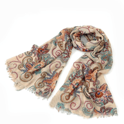 retro totem ethnic voile scarf, view 3 - MRSLM
