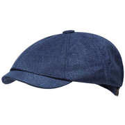 retro linen newsboy beret, view 2 - MRSLM