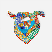 small square animal print scarf, view 3 - MRSLM