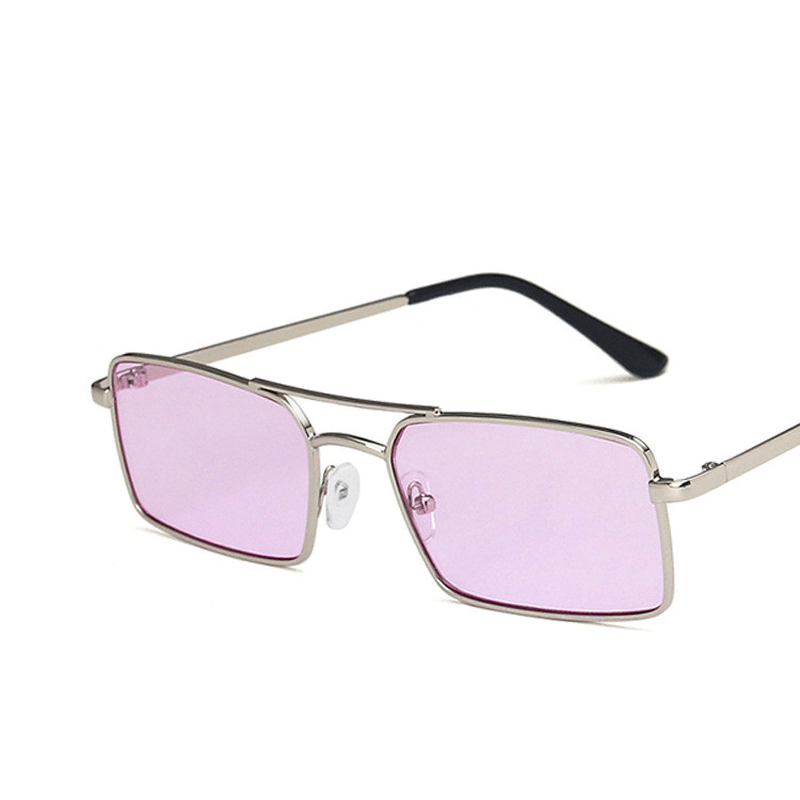 Double beam square metal sunglasses, view 2 - MRSLM