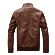Men's casual PU leather jacket, view 3 - MRSLM