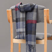 plaid imitation cashmere tassel scarf, view 20 - MRSLM