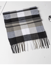 men's plaid warm scarf, view 3 - MRSLM