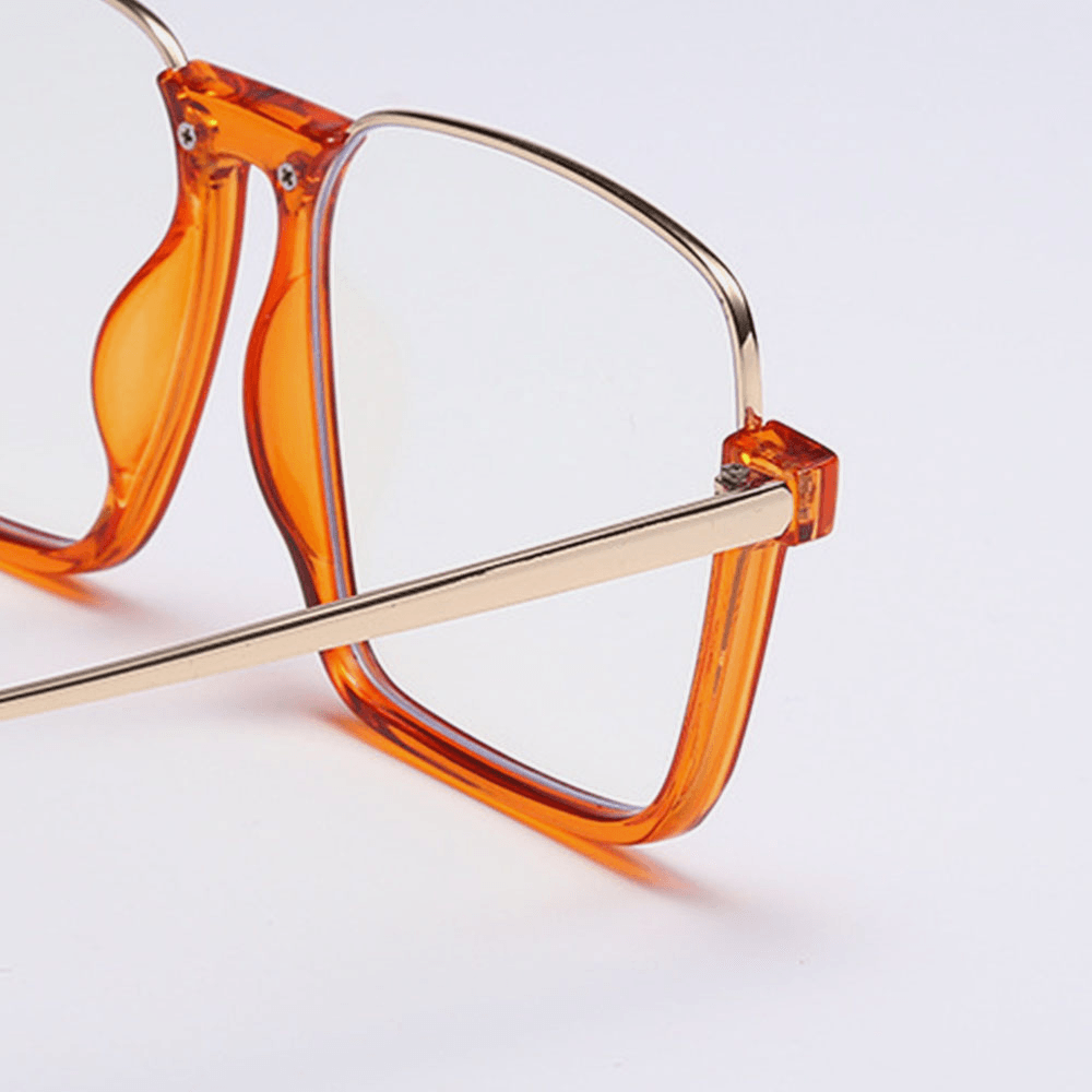 Unisex Square Frame Half Frame Anti-Blue Light Anti-Uv Sunglasses - MRSLM