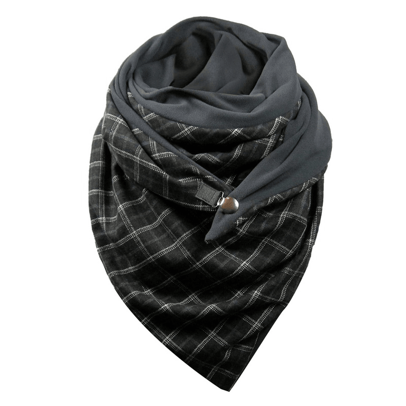 Padded warm printed shawl scarf, view 4 - MRSLM