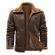 faux leather velvet padded lapel coat, view 5 - MRSLM