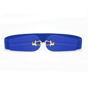 Women's elastic wide faux leather belt, view 2 - MRSLM