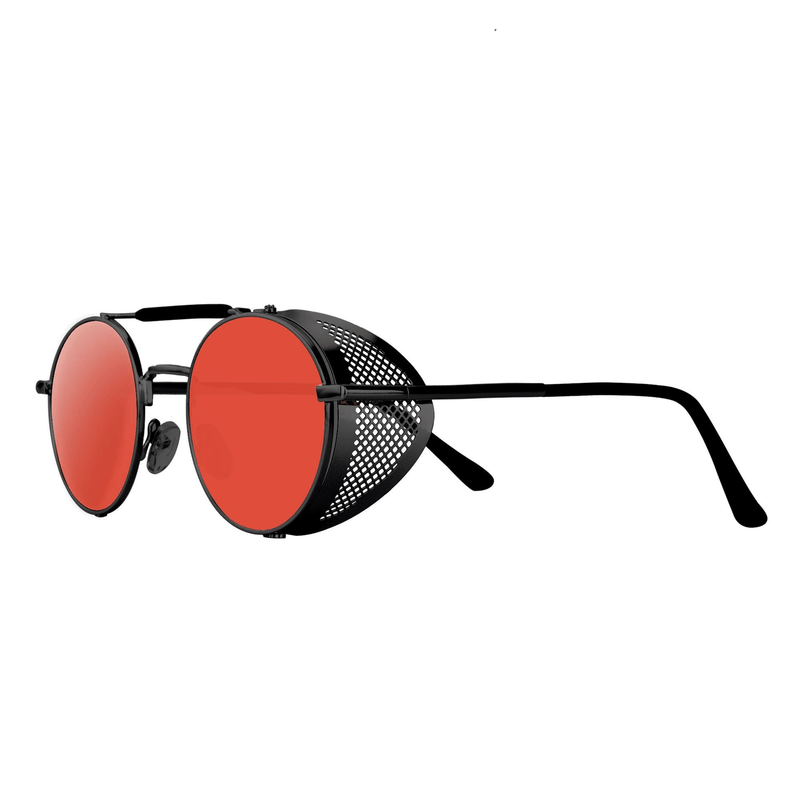 steampunk round metal sunglasses, view 4 - MRSLM