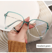 retro big frame flat lens glasses, view 5 - MRSLM