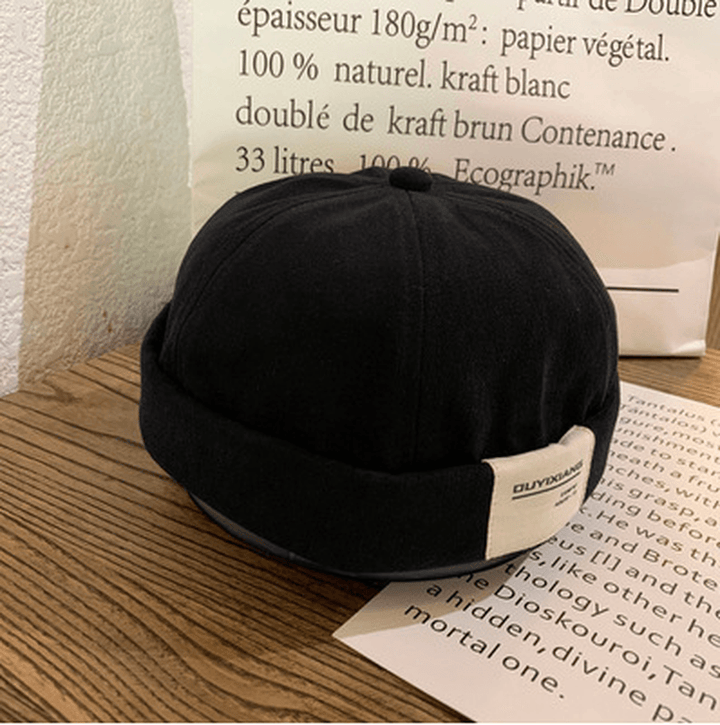 Japanese Letter Label Melon Leather Cap - MRSLM