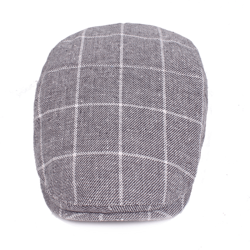 Men's cotton plaid cap, view 7 - MRSLM