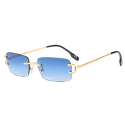square rimless cut-edge UV400 sunglasses, view 7 - MRSLM