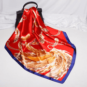digital printed floral square scarf, view 2 - MRSLM