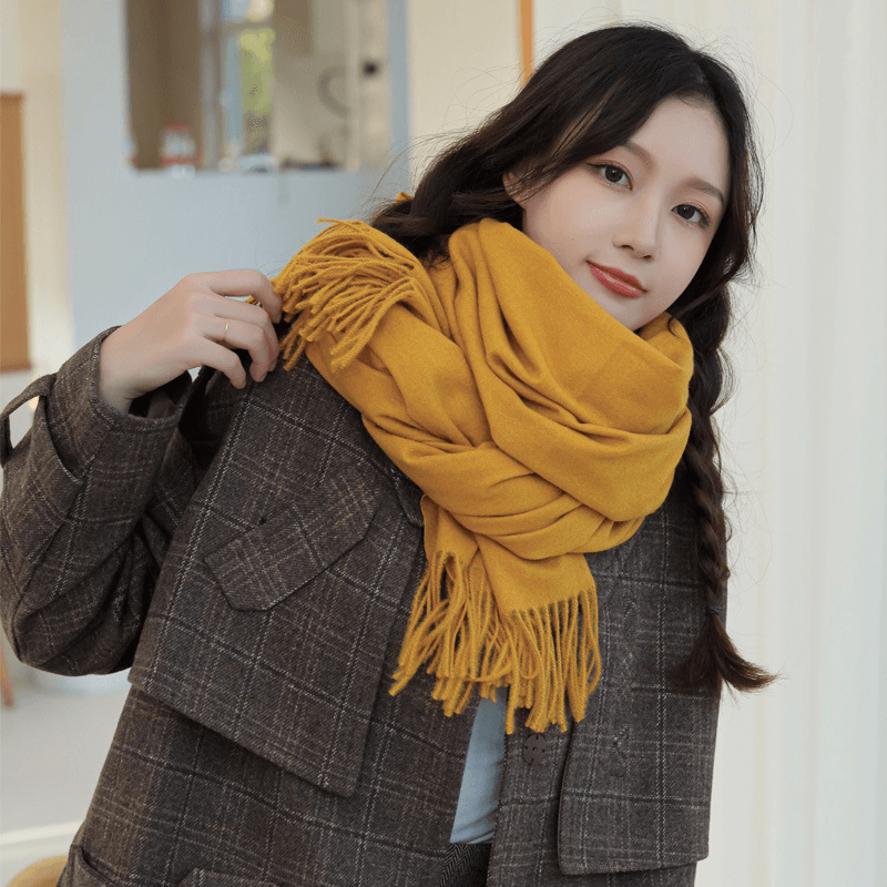 Women's warm imitation wool scarf, view 17 - MRSLM
