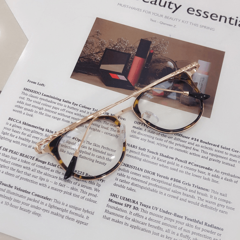 round metal flat glasses frame, view 6 - MRSLM