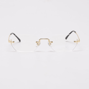 women's polygonal rimless sunglasses, view 4 - MRSLM