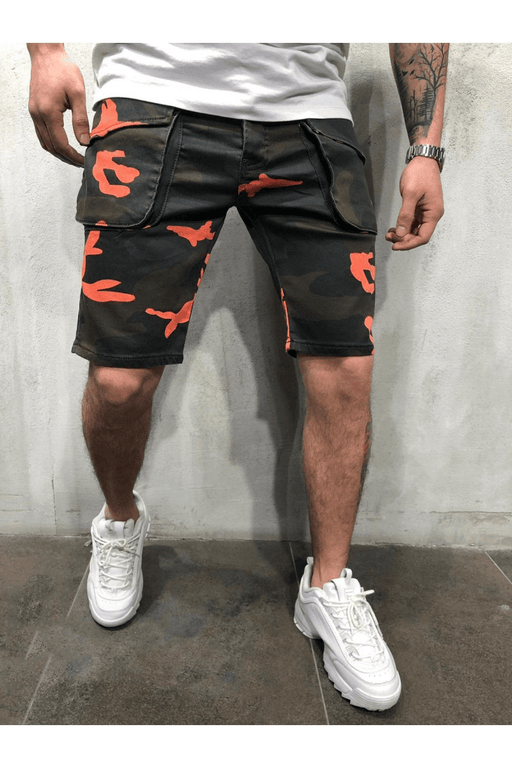 men's camouflage multi-pocket shorts - MRSLM