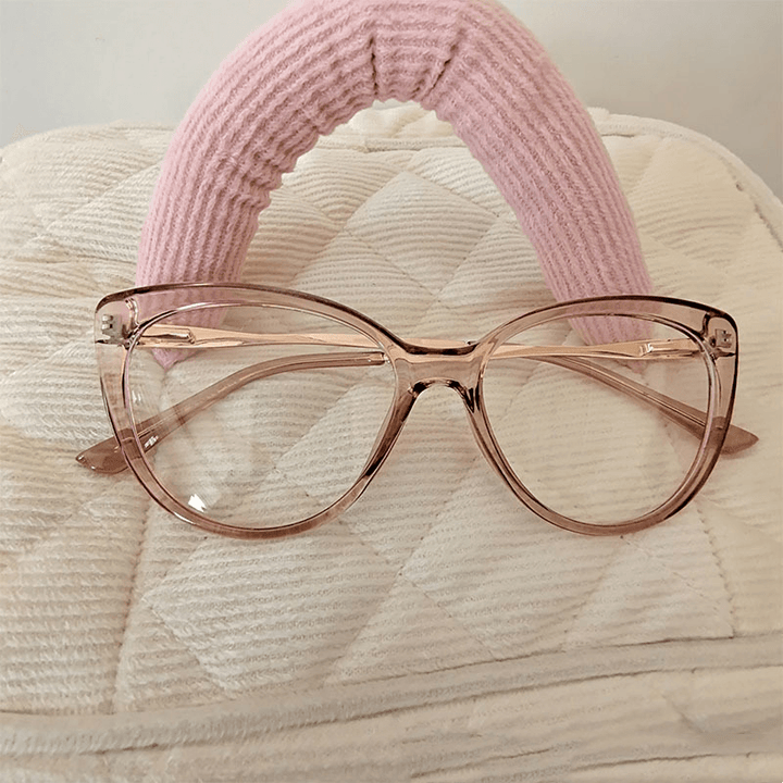 Metal Cross Flat Mirror - Fashionable Butterfly Frame Glasses in Multiple Colors - MRSLM