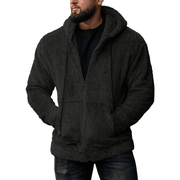 men's plush cardigan hooded jacket - MRSLM