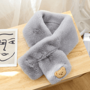 plush bear scarf, view 2 - MRSLM