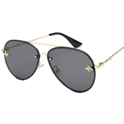 large gold metal frame UV400 sunglasses - MRSLM