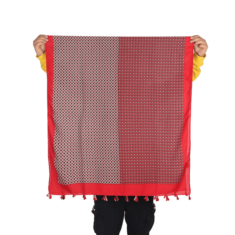 cotton linen flower scarf, view 11 - MRSLM