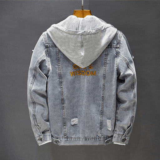 Embroidered ripped denim jacket - MRSLM
