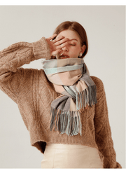 long plaid tassel shawl scarf, view 13 - MRSLM