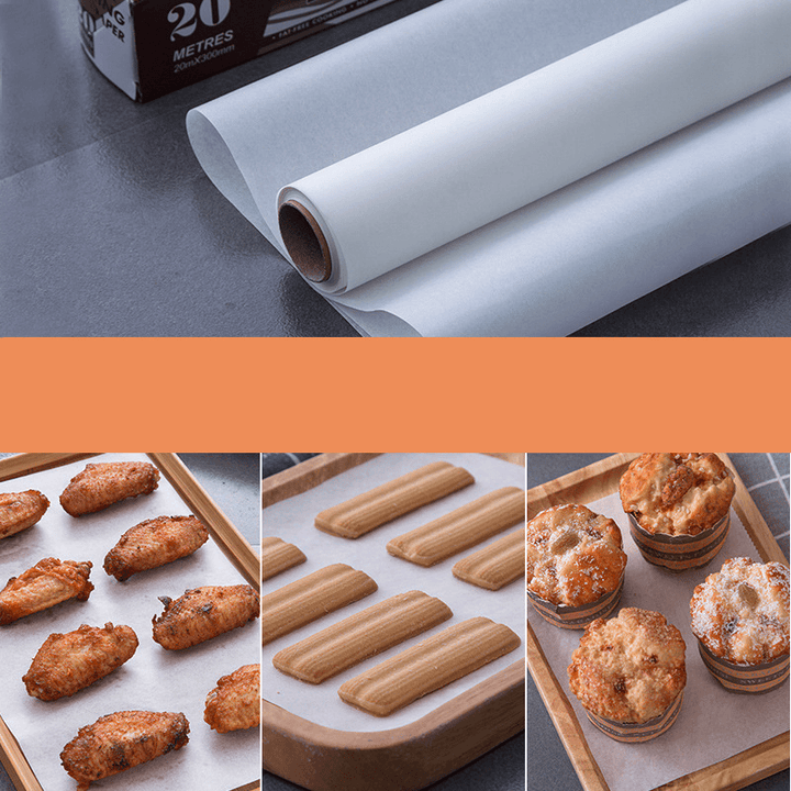Household Baking Silicone Oil Paper Food Grade Baking Cake Barbecue Butter Oil Paper Oven Baking Paper Roll - MRSLM