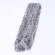men's long double-sided rabbit fur scarf, view 3 - MRSLM