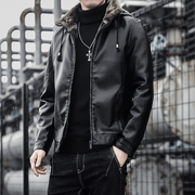 men's hooded pu jacket - MRSLM
