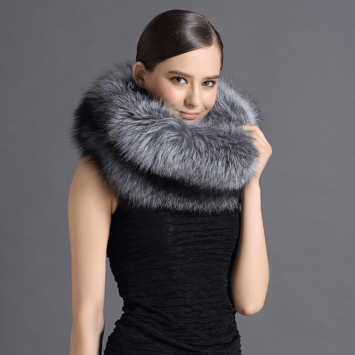 Bib Silver Fur Scarf for Men and Women - MRSLM