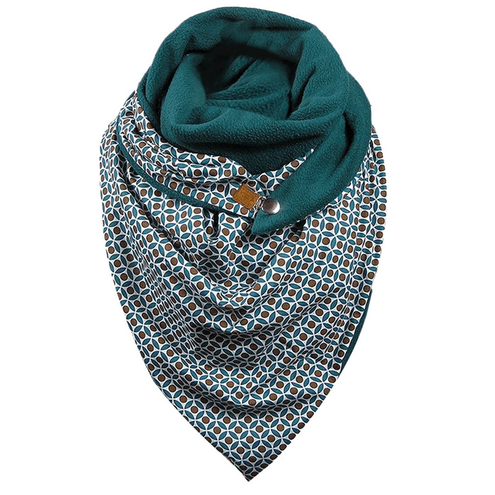 Padded Warm Shawl Printed Bib Scarf - MRSLM