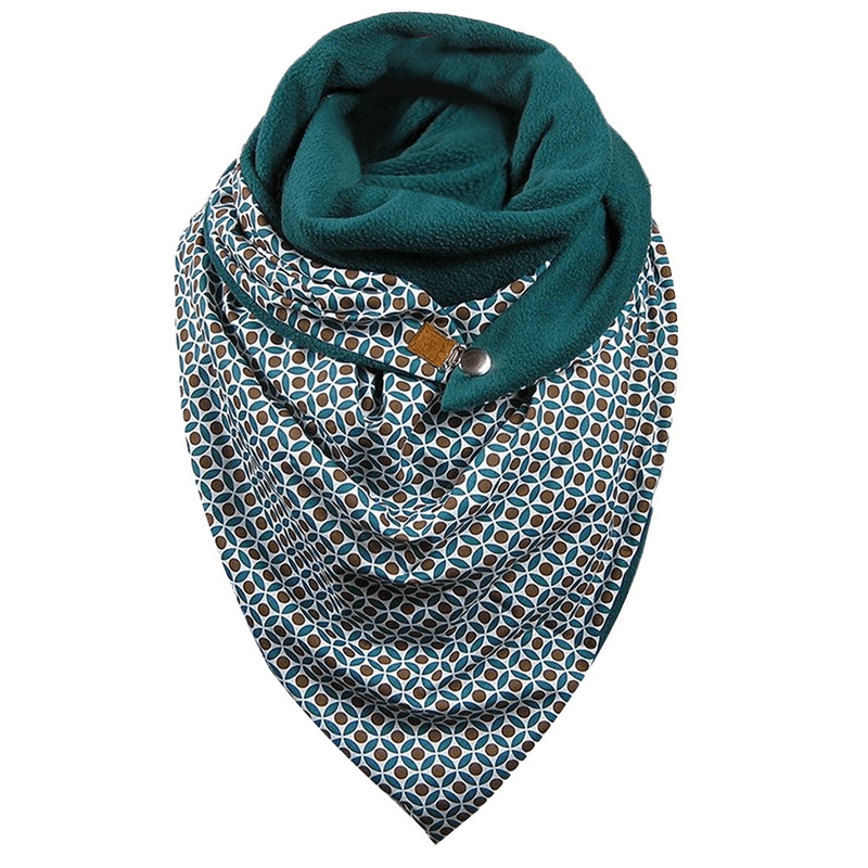 Padded warm printed shawl scarf, view 21 - MRSLM