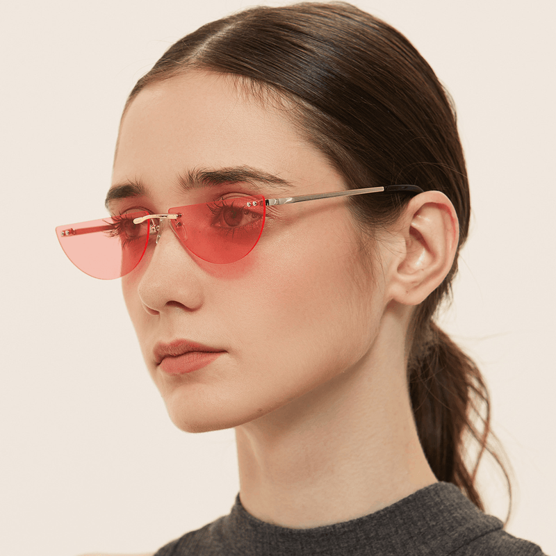 semicircle rimless sunglasses, view 4 - MRSLM