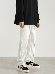 men's loose straight zipper jeans, view 4 - MRSLM