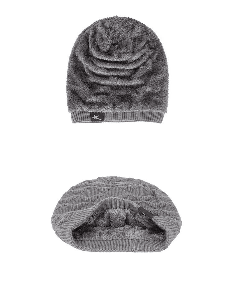 men's knitted wool cap, view 3 - MRSLM