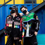 unisex washed denim baseball jacket - MRSLM