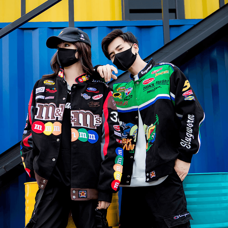 unisex washed denim baseball jacket - MRSLM