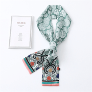 narrow long silk scarf, view 17 - MRSLM