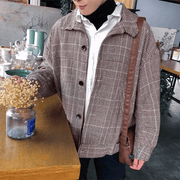 loose short plaid coat, view 4 - MRSLM