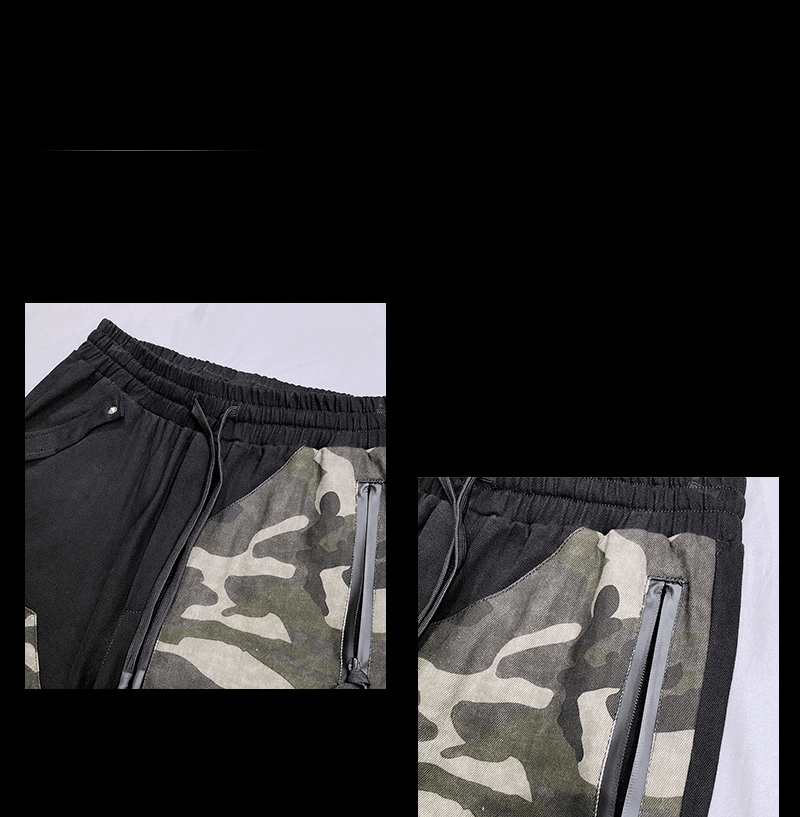 slim camouflage stitching overalls, view 3 - MRSLM