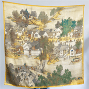 women's large square silk scarf - MRSLM
