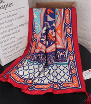 fringed ethnic cotton linen scarf, view 22 - MRSLM
